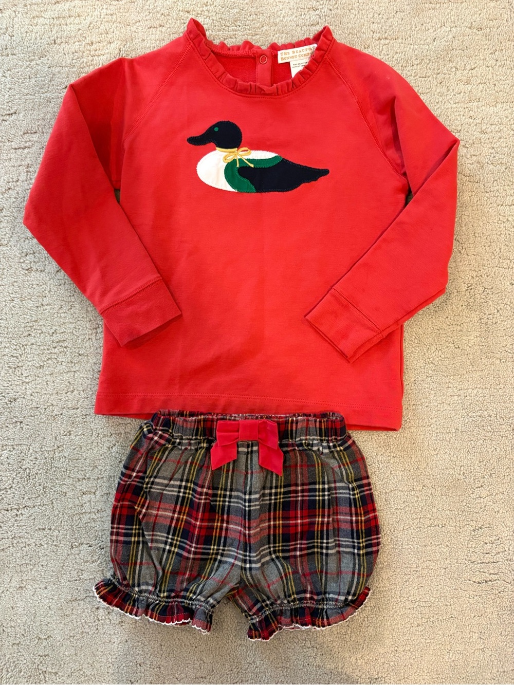 TBBC The Beaufort Bonnet Company Knickers and Duck Long Sleeve Shirt Size 4/5